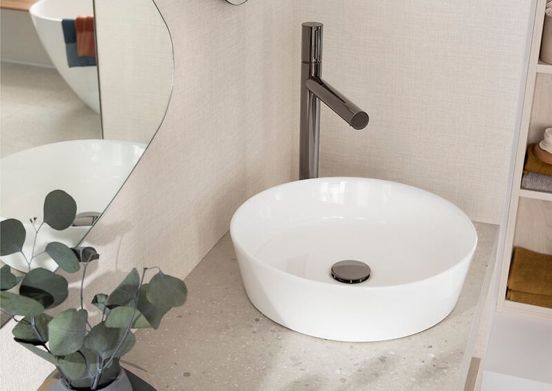vasque source blanc brillant 
