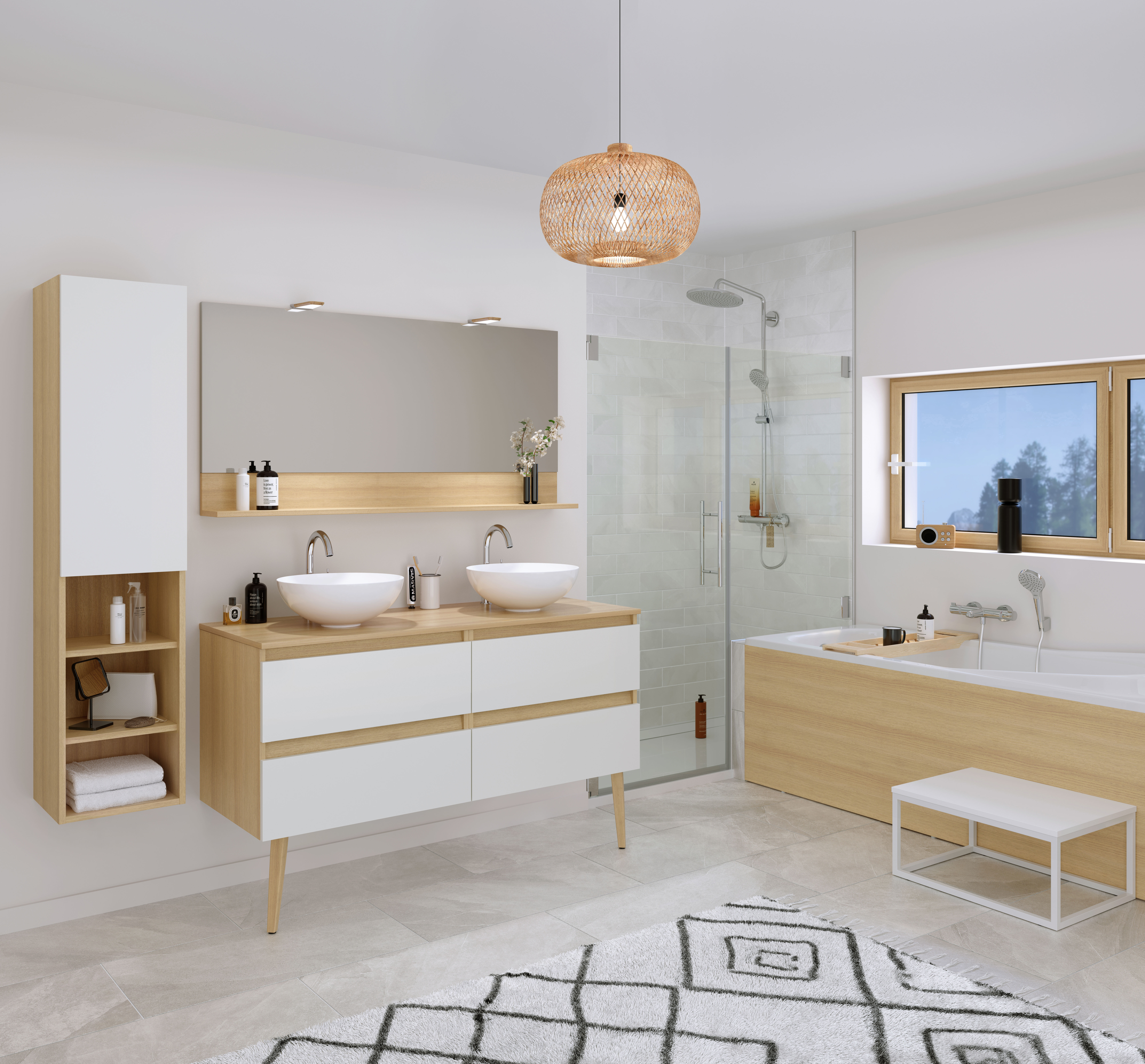 Salle de bains Delpha Intuitive blanc ultra mat