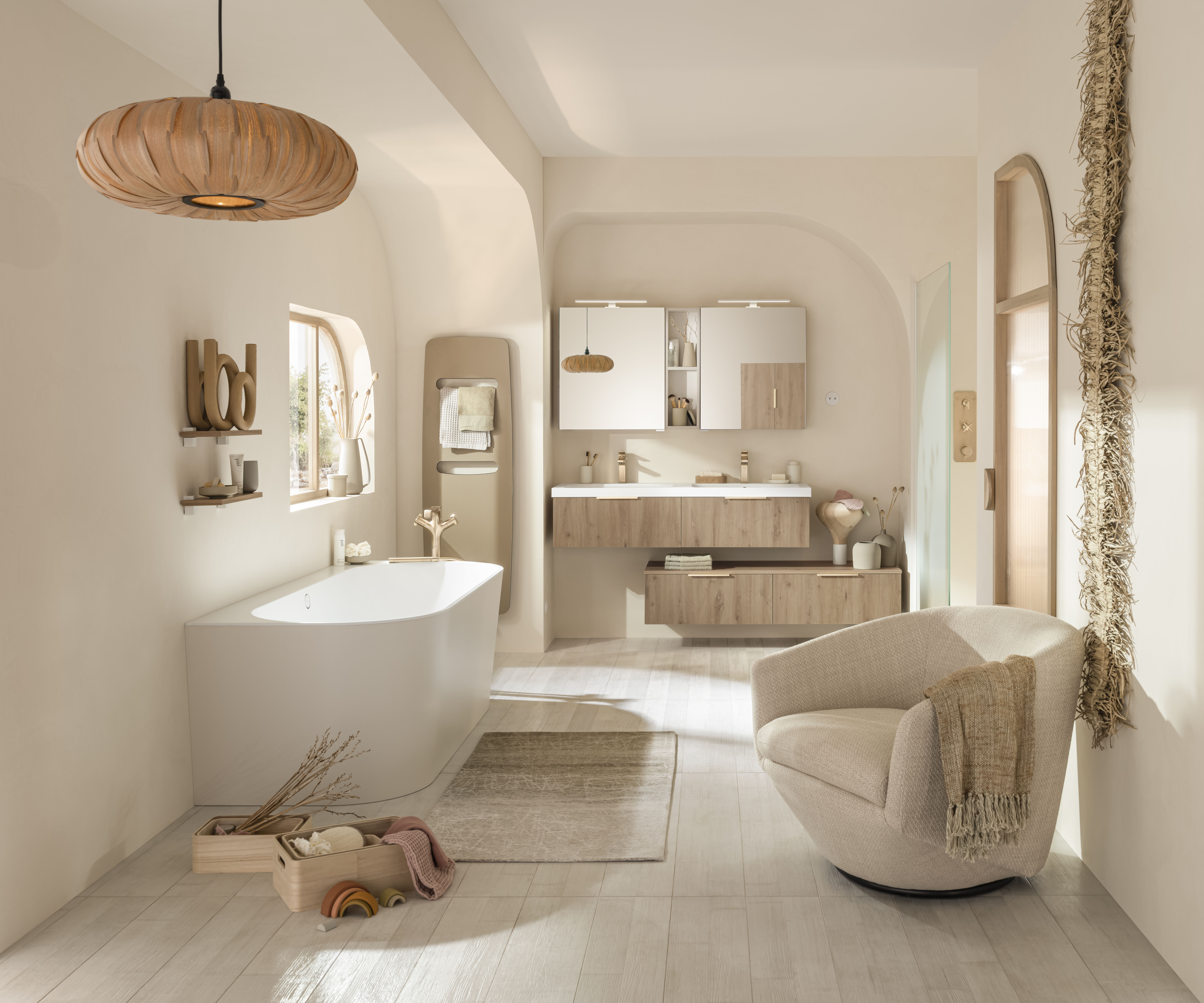 Salle de bains Archi chêne ambré