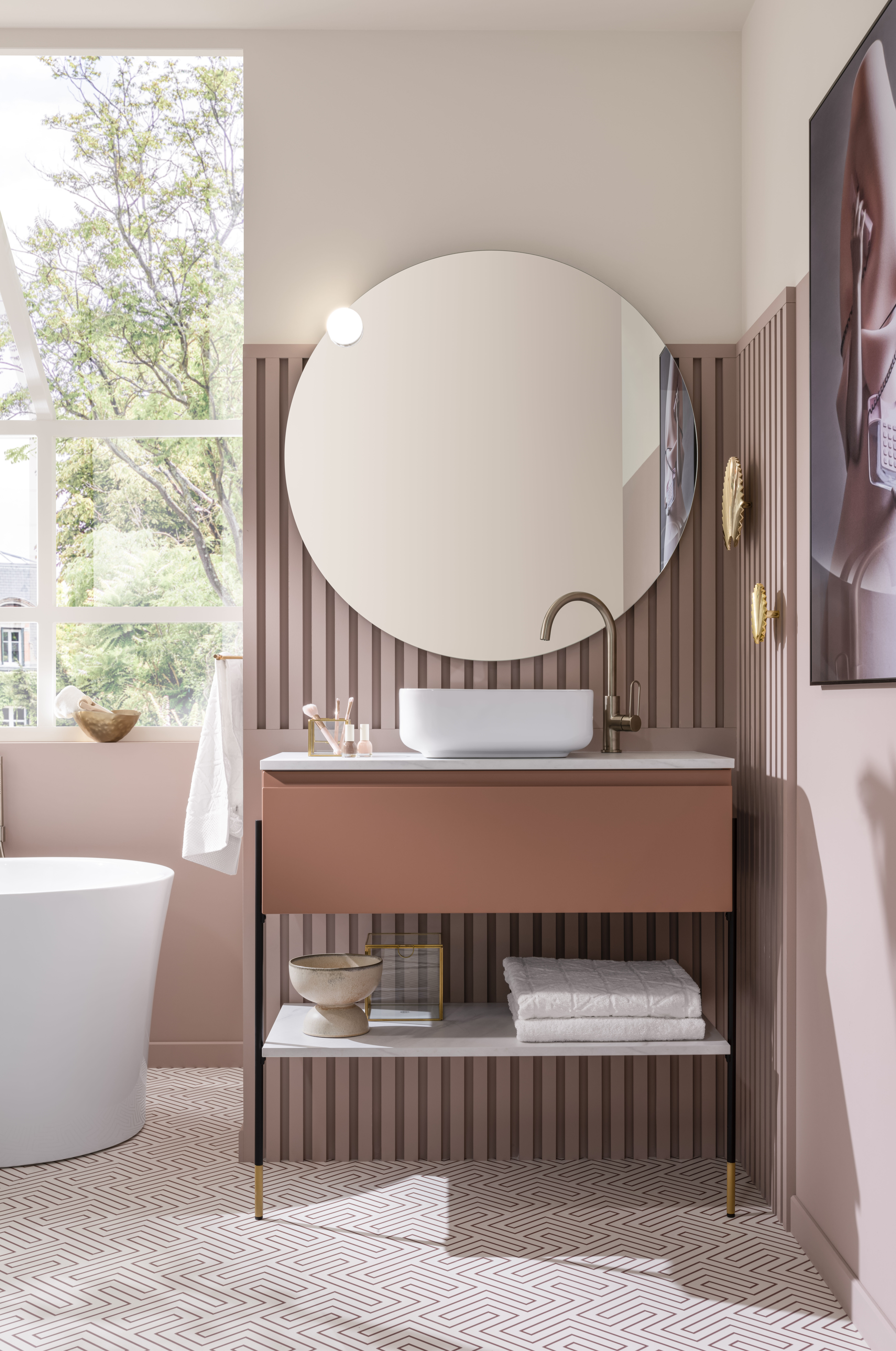 Salle de bains Delpha X Cécile Siméone : Zoom marbre