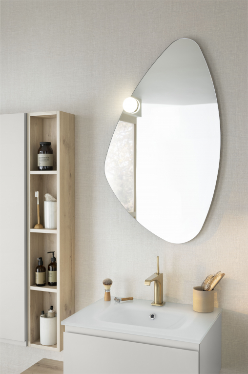 Miroir de salle de bains Delpha Pure Argile mat