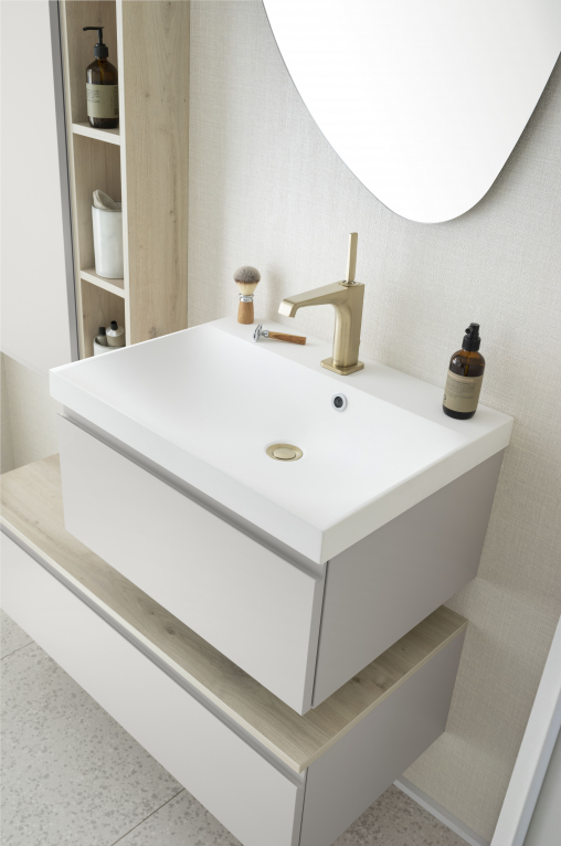 Plan vasque Osmose de salle de bains Delpha Pure Argile mat