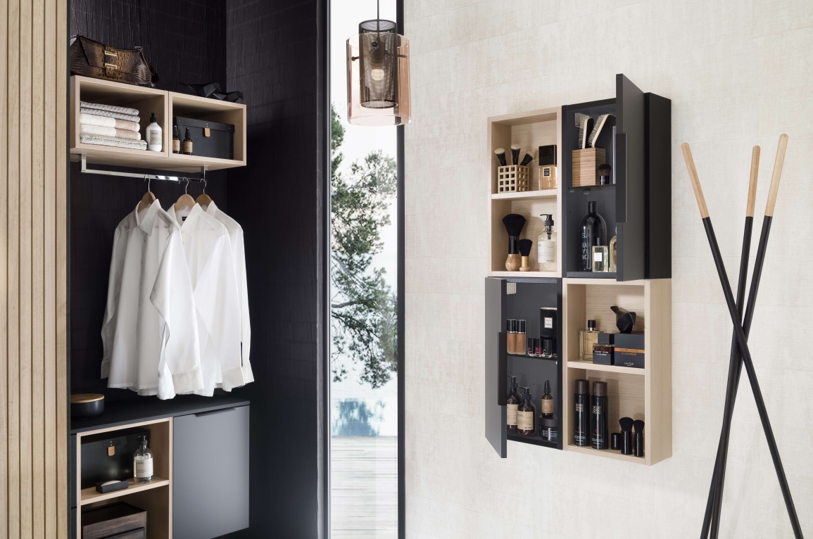 niche et meuble haut ouvert